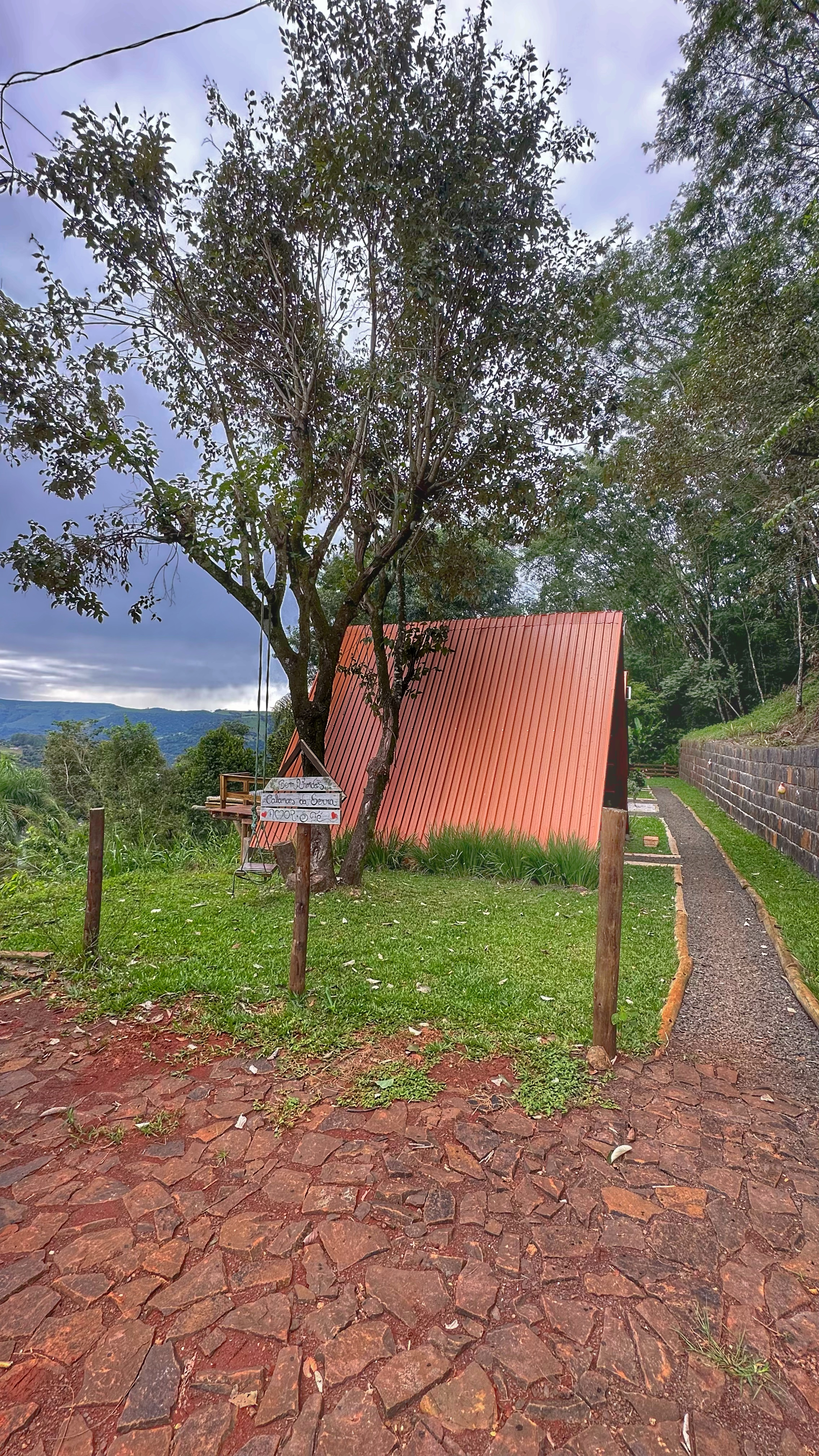 Entrada das cabanas